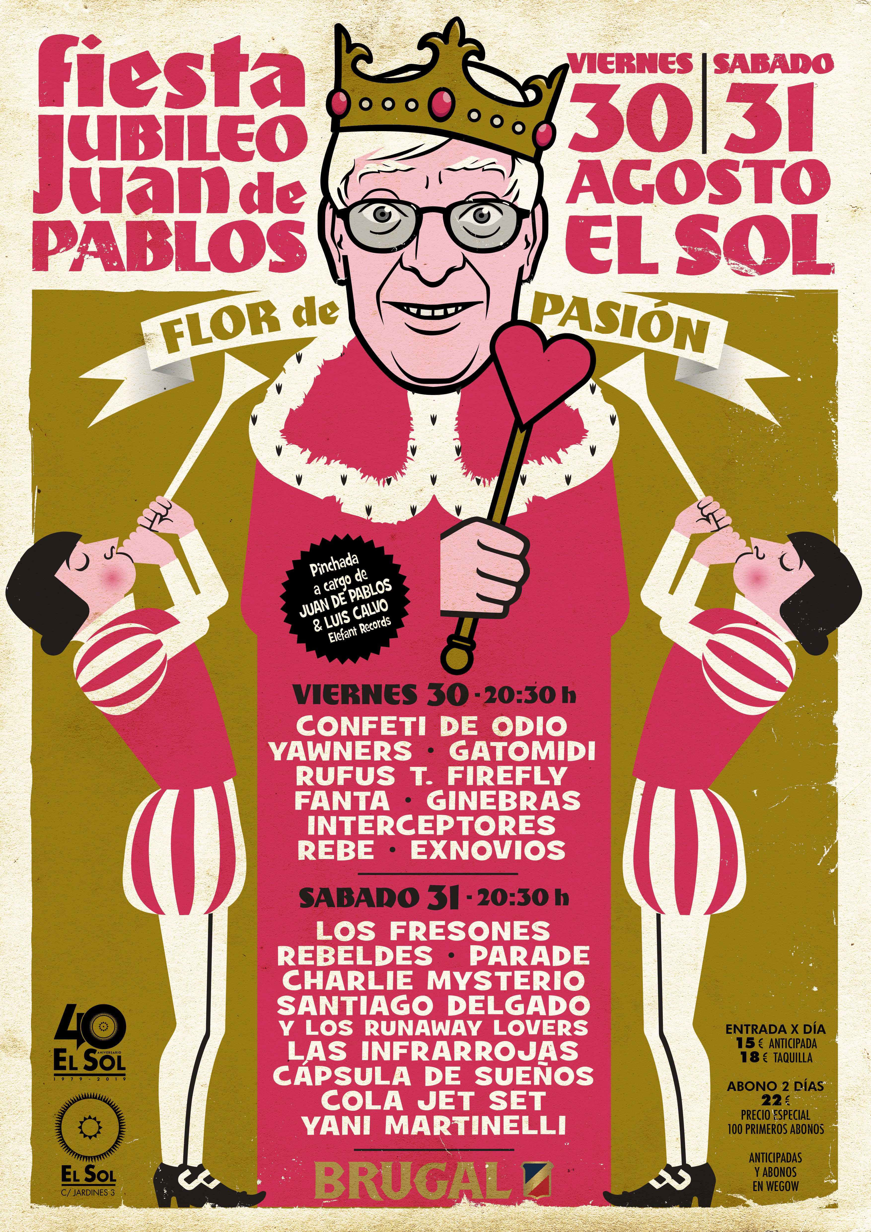 Fotografía promocional de FIESTA JUBILEO JUAN DE PABLOS en El Sol- Flor de Pasión