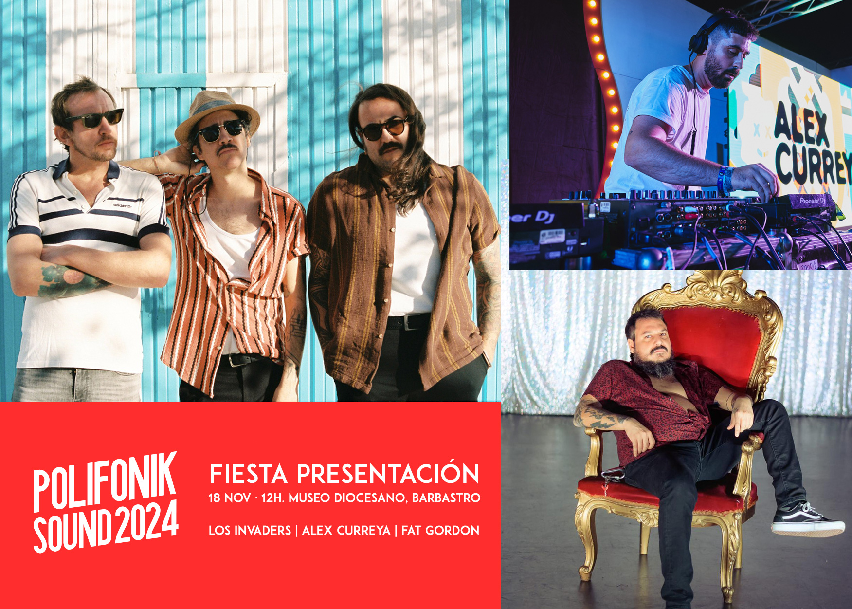 Fotografía promocional de Fiesta presentación POLIFONIK SOUND 2024
