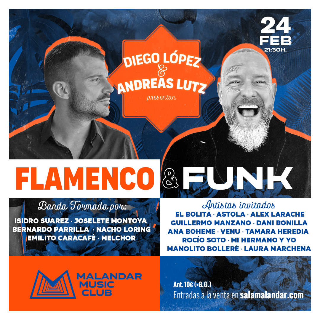 Fotografía promocional de Flamenco & Funk con Andreas Lutz y Diego López