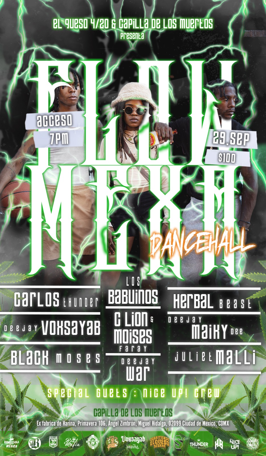 Fotografía promocional de Flow Mexa Dancehall en Sangriento!