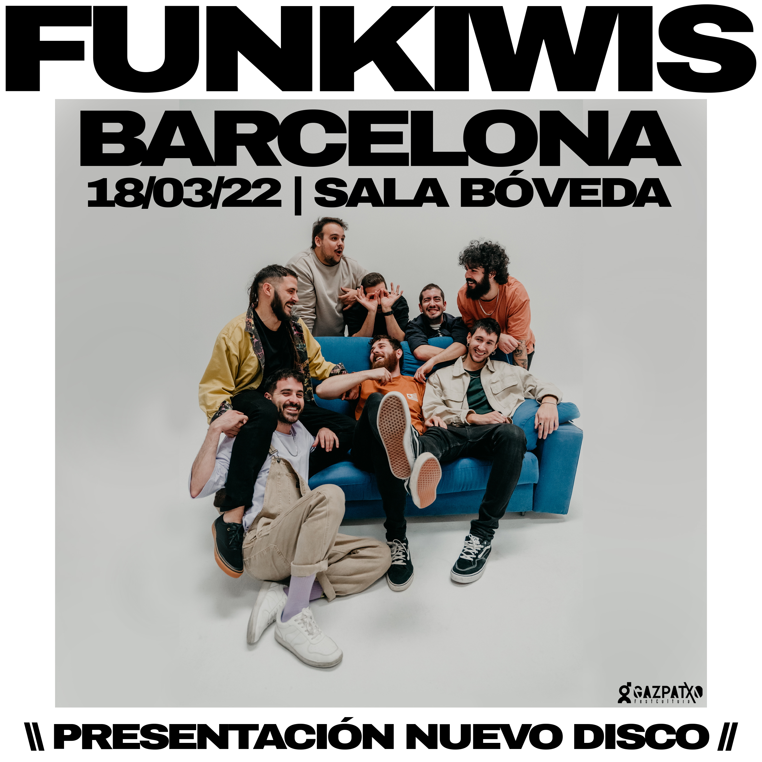 Fotografía promocional de Funkiwis en Barcelona - Sala Bóveda