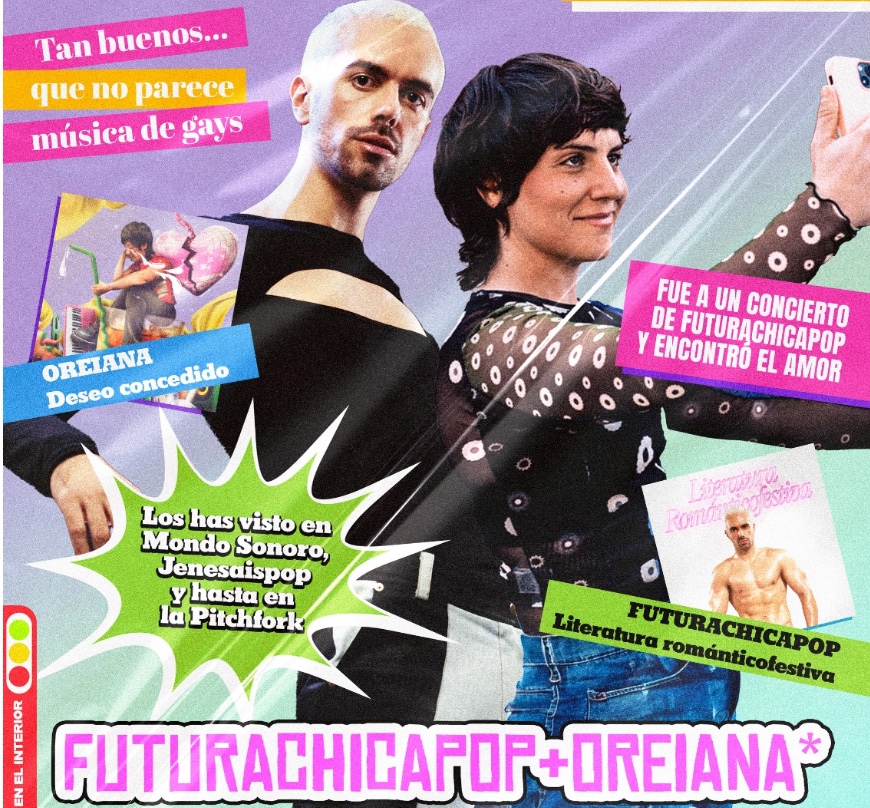 Fotografía promocional de FUTURACHICAPOP y Oreiana en concierto en Barcelona