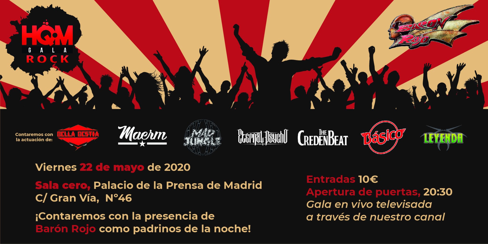 Fotografía promocional de Gala Rock 2020 HQM
