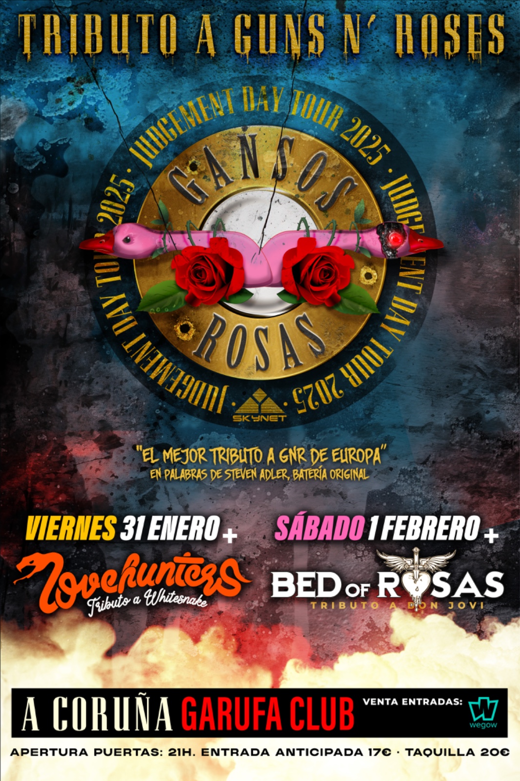 Fotografía promocional de Gansos Rosas + Bed of Rosas 2025 en A Coruña