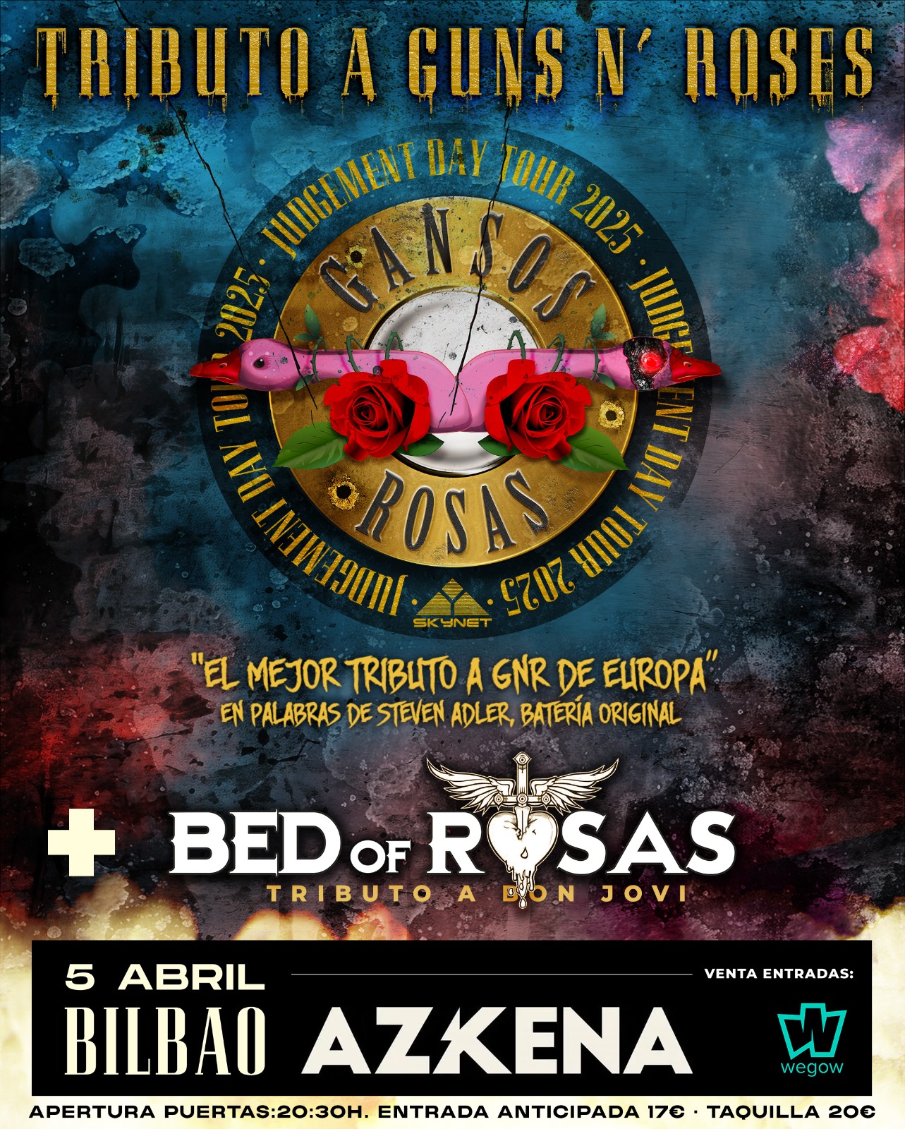 Fotografía promocional de Gansos Rosas + Bed of Rosas en Bilbao 2025