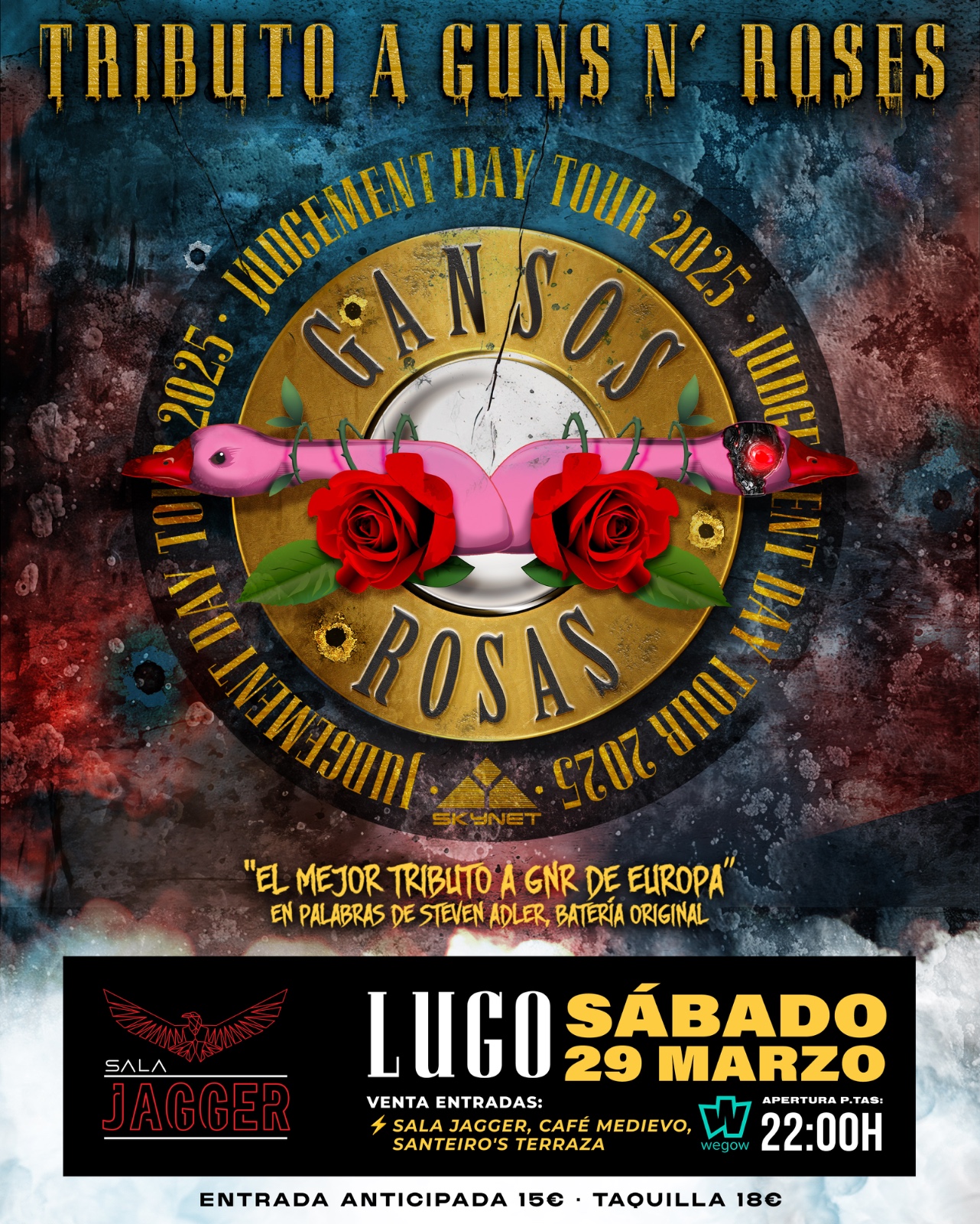 Fotografía promocional de Gansos Rosas en Lugo 2025