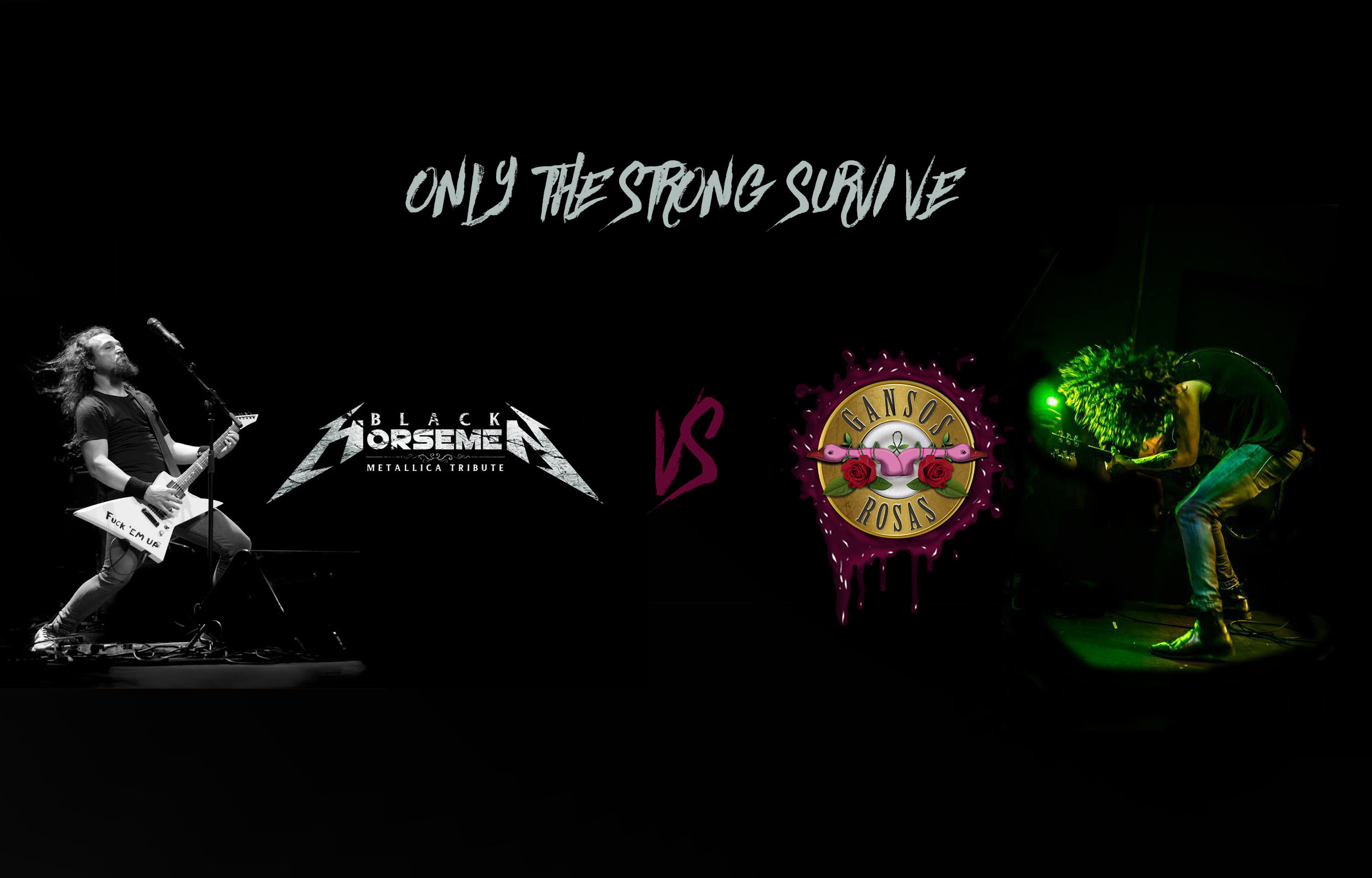 Fotografía promocional de Gansos Rosas (Guns N´ Roses Tribute) + Black Horsemen (Metallica Tribute)