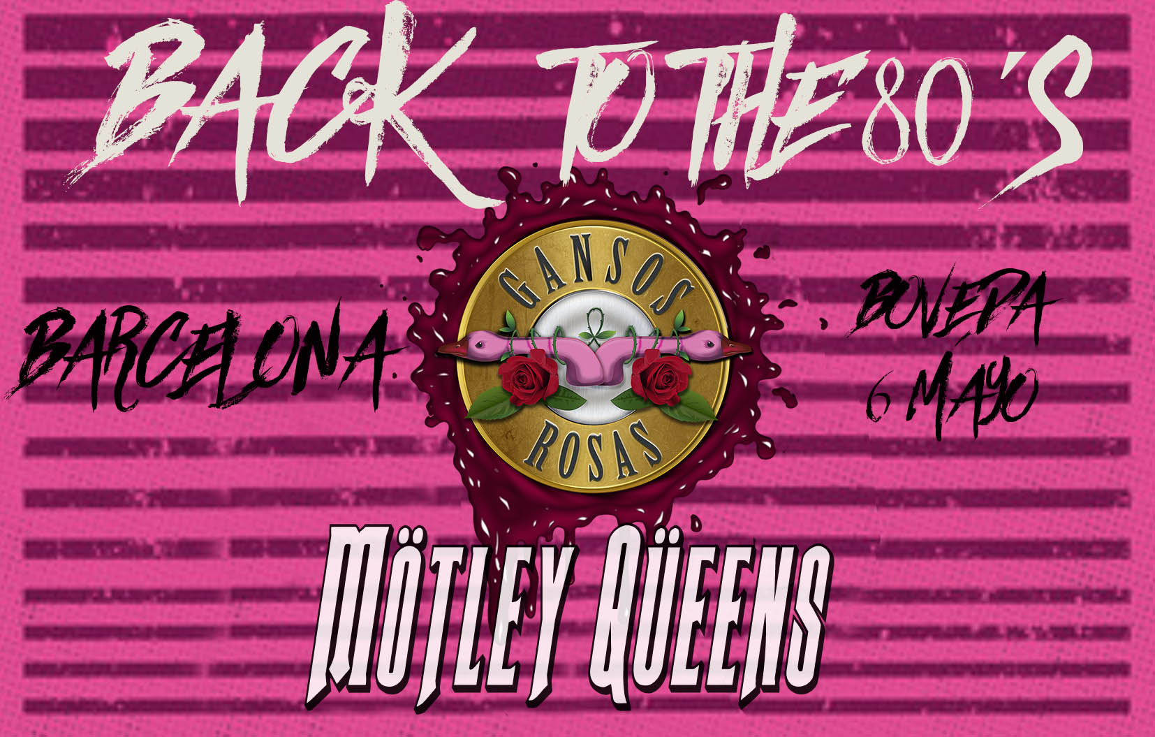 Fotografía promocional de Gansos Rosas + Motley Queens en Barcelona