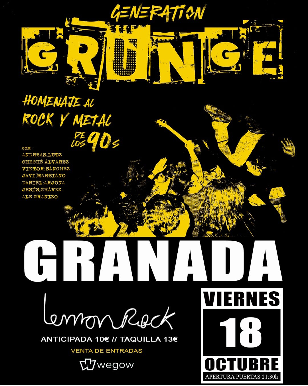 Fotografía promocional de Generation grunge 90 Granada