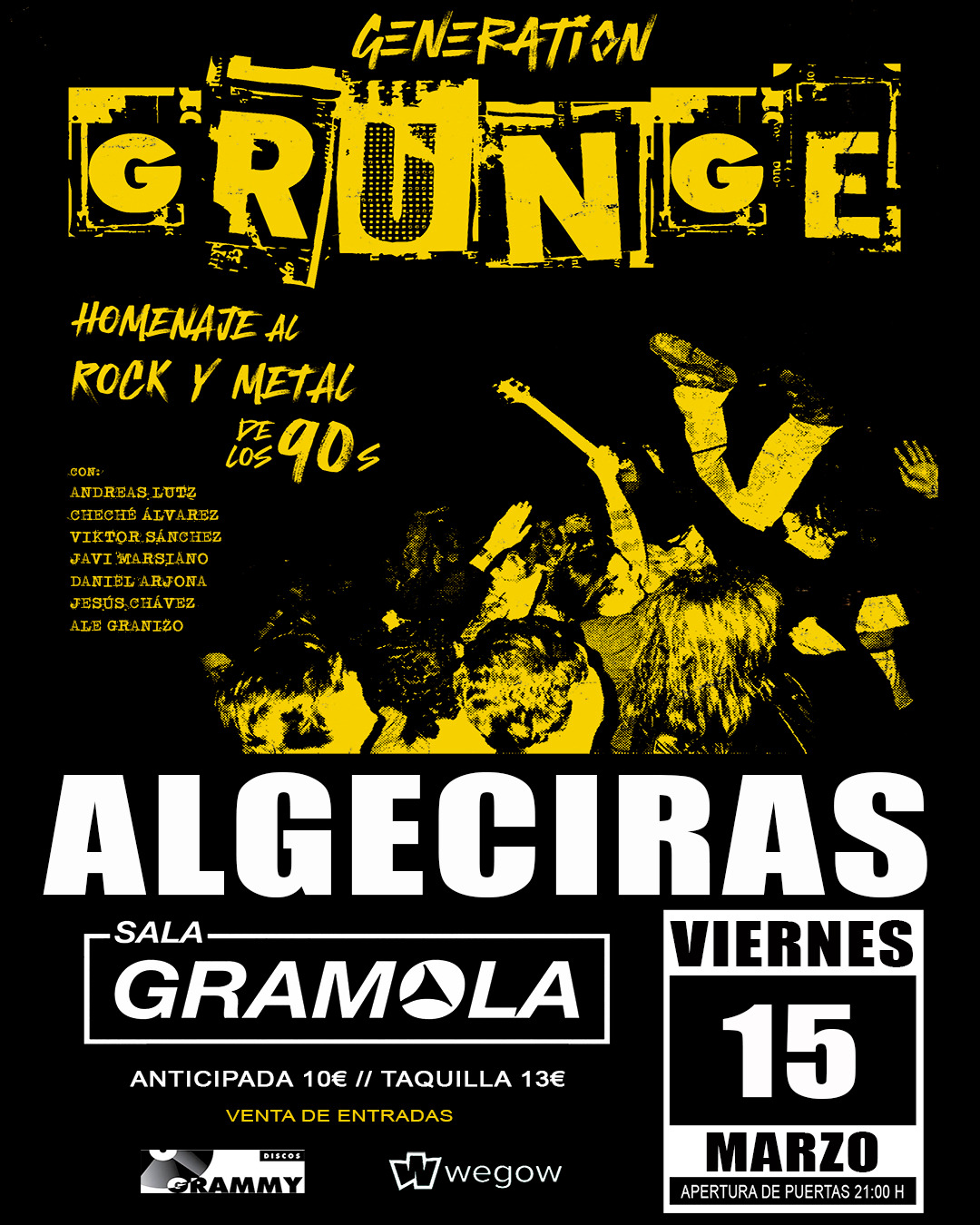 Fotografía promocional de GENERATION GRUNGE en ALGECIRAS