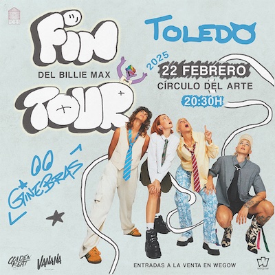 Fotografía promocional de GINEBRAS Fin del Billie Max Tour - Toledo