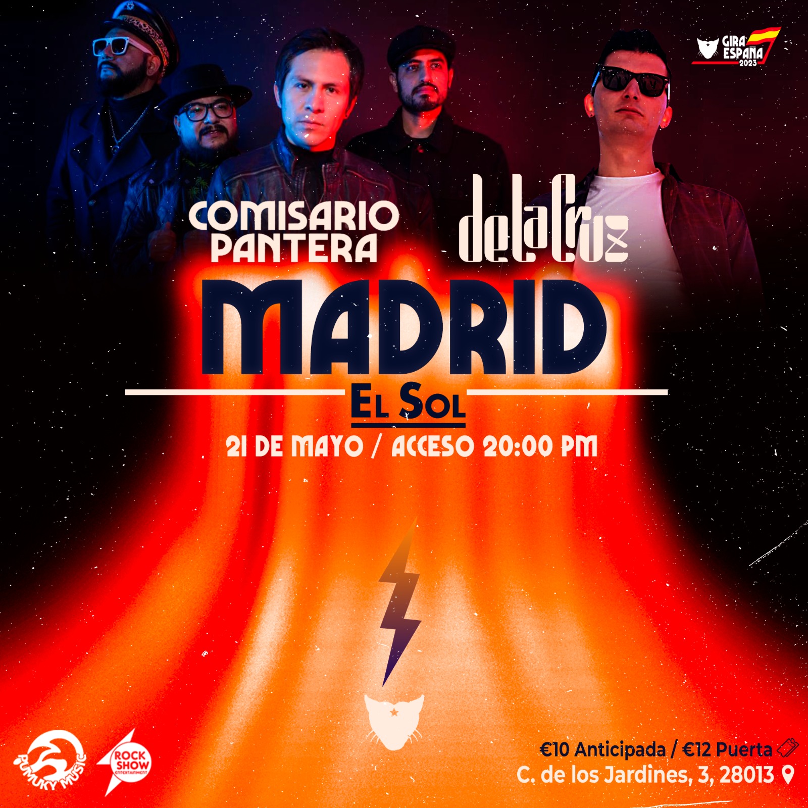 Fotografía promocional de Comisario Pantera + Delacruz en Madrid