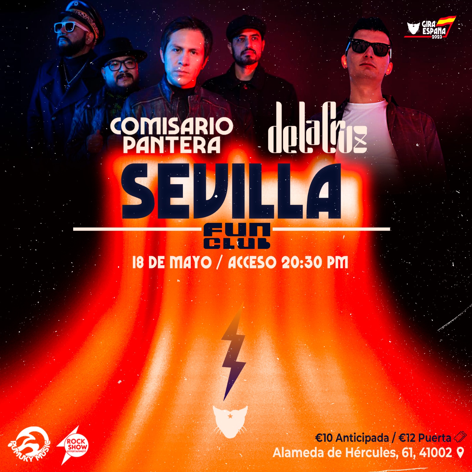 Fotografía promocional de Comisario Pantera + Delacruz en Sevilla