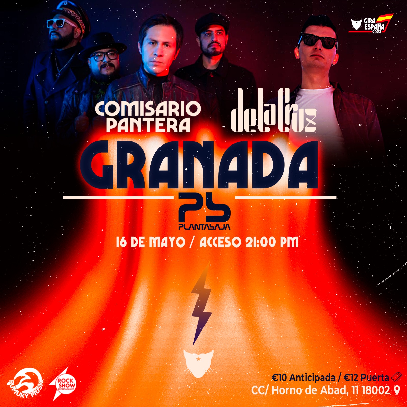 Fotografía promocional de Comisario Pantera + Delacruz en Granada