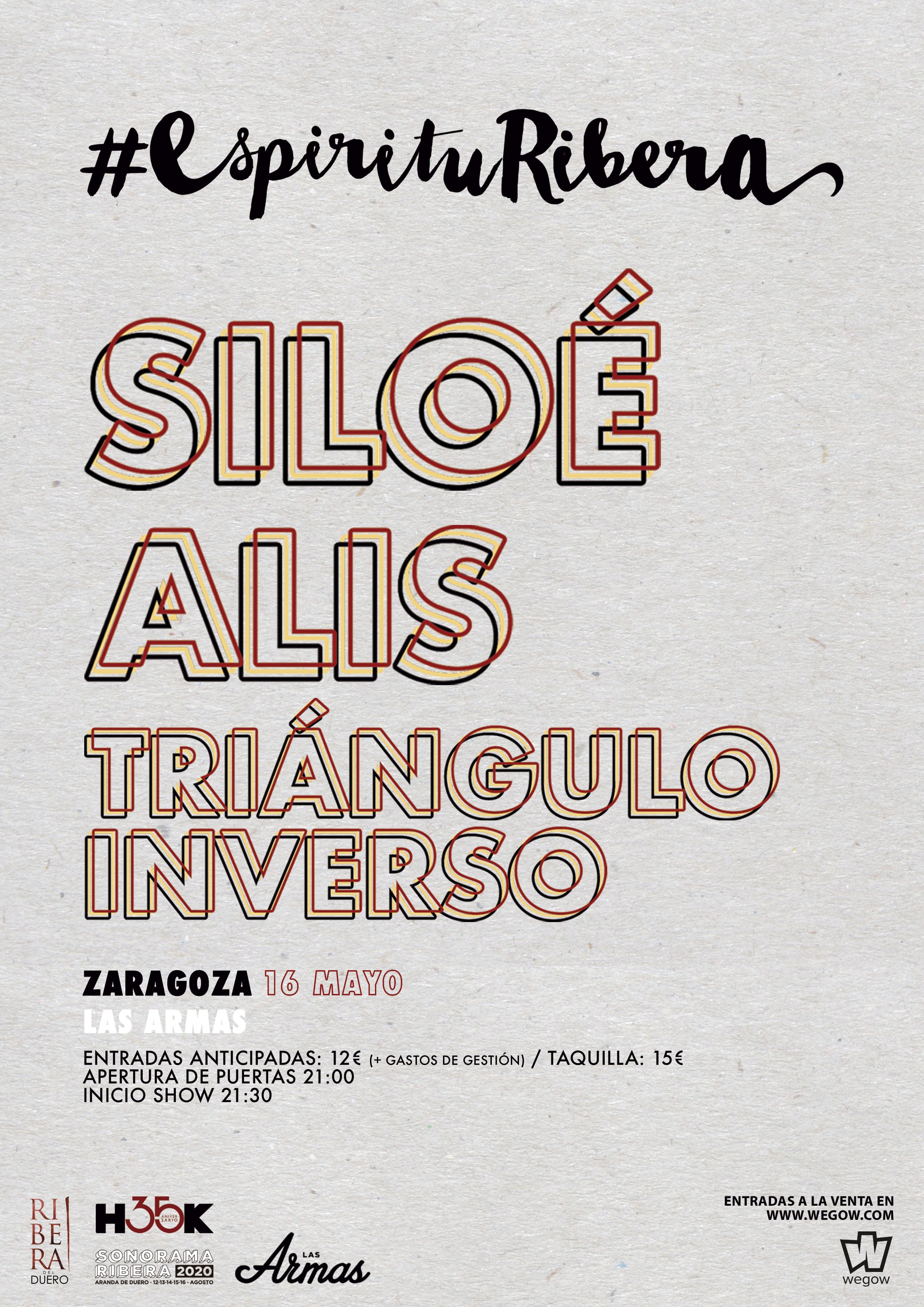 Fotografía promocional de CANCELADO: Silóe, Alis y Triángulo Inverso en Gira Espíritu Ribera 35 años Hook en Zaragoza