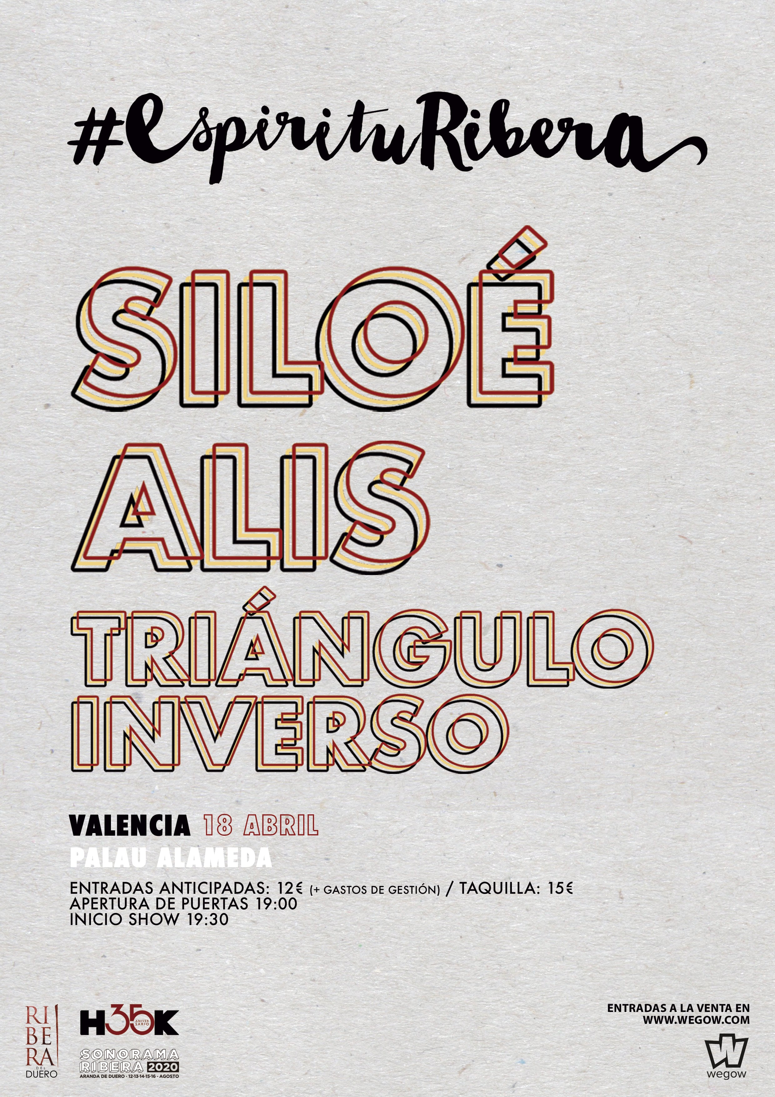 Fotografía promocional de CANCELADO: Silóe, Alis y Triángulo Inverso en Gira Espíritu Ribera 35 años Hook en Valencia