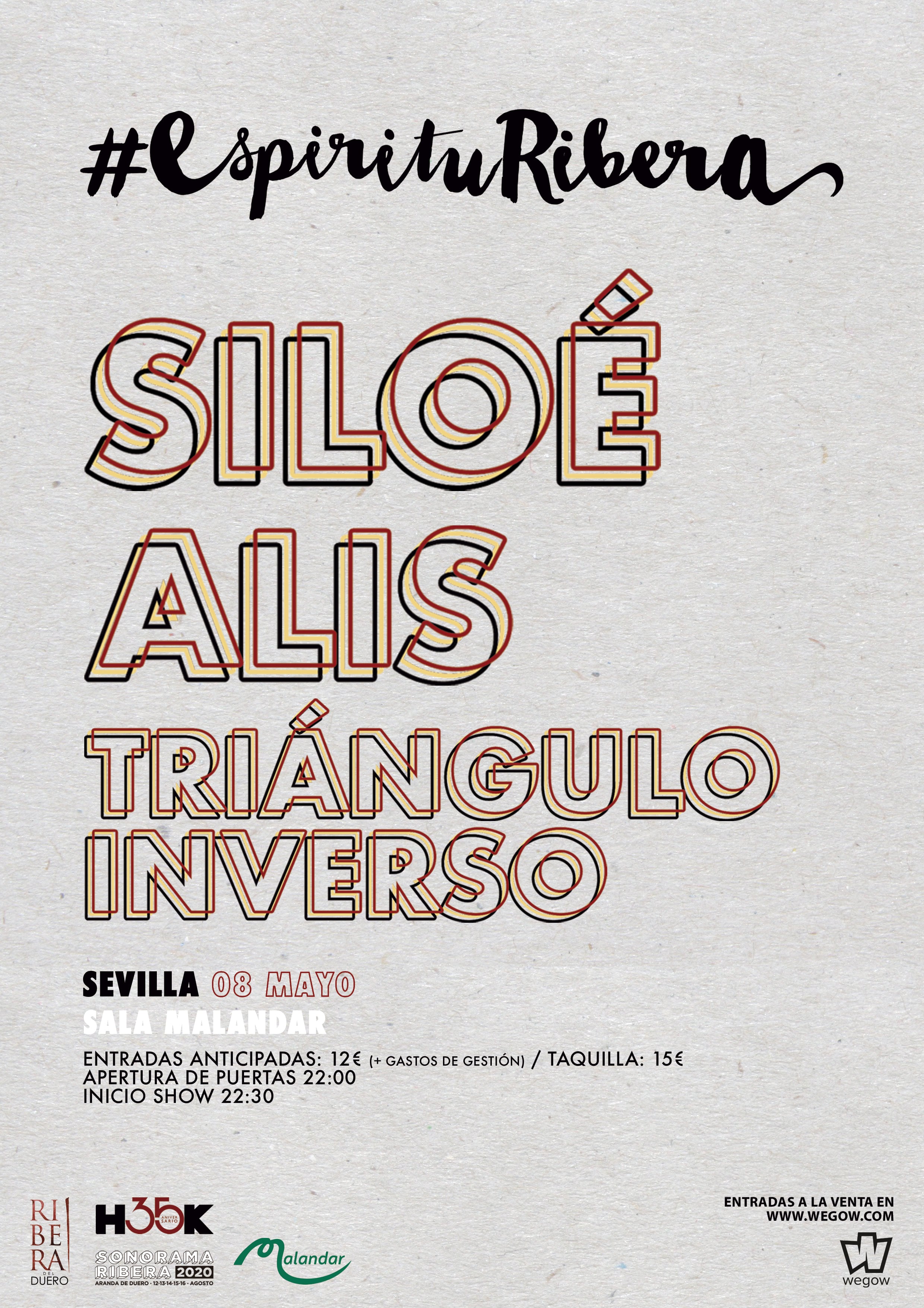 Fotografía promocional de CANCELADO: Silóe, Alis y Triángulo Inverso en Gira Espíritu Ribera 35 años Hook en Sevilla