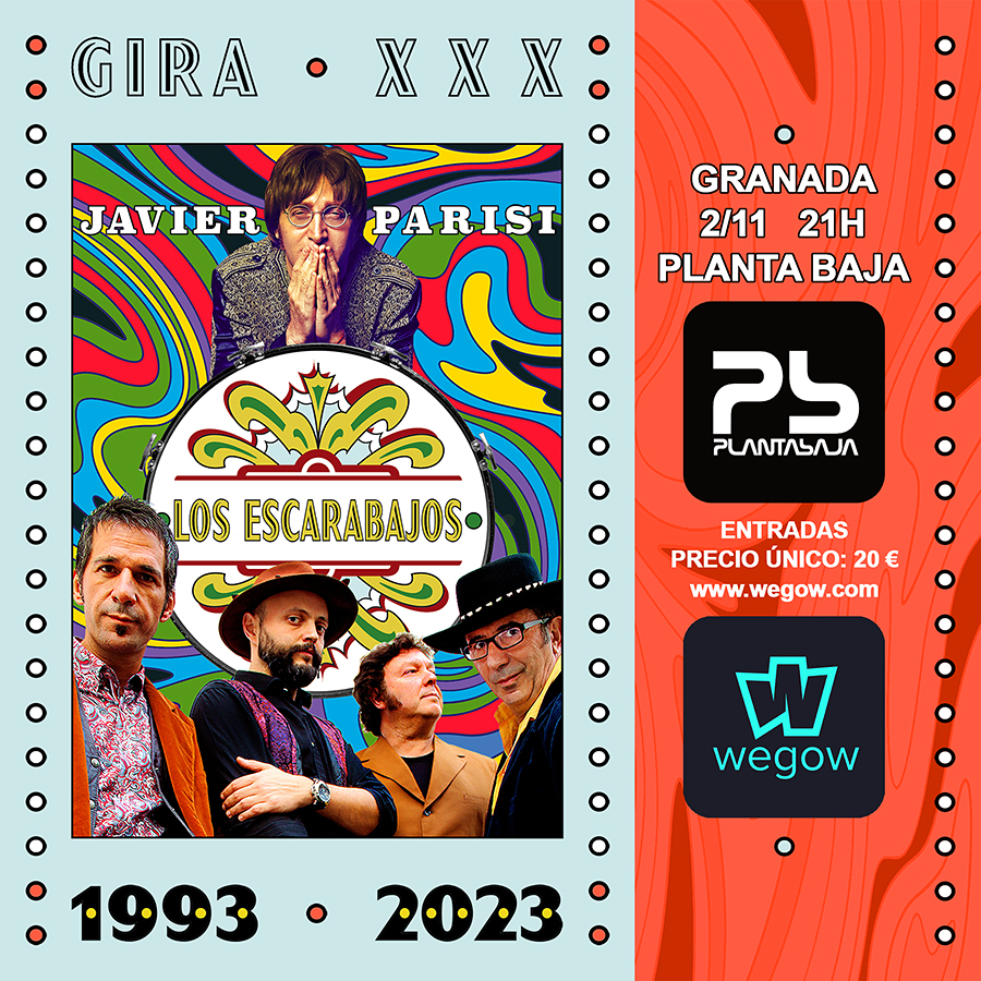 Fotografía promocional de Gira XXX Aniversario: Los Escarabajos & Javier Parisi en Granada