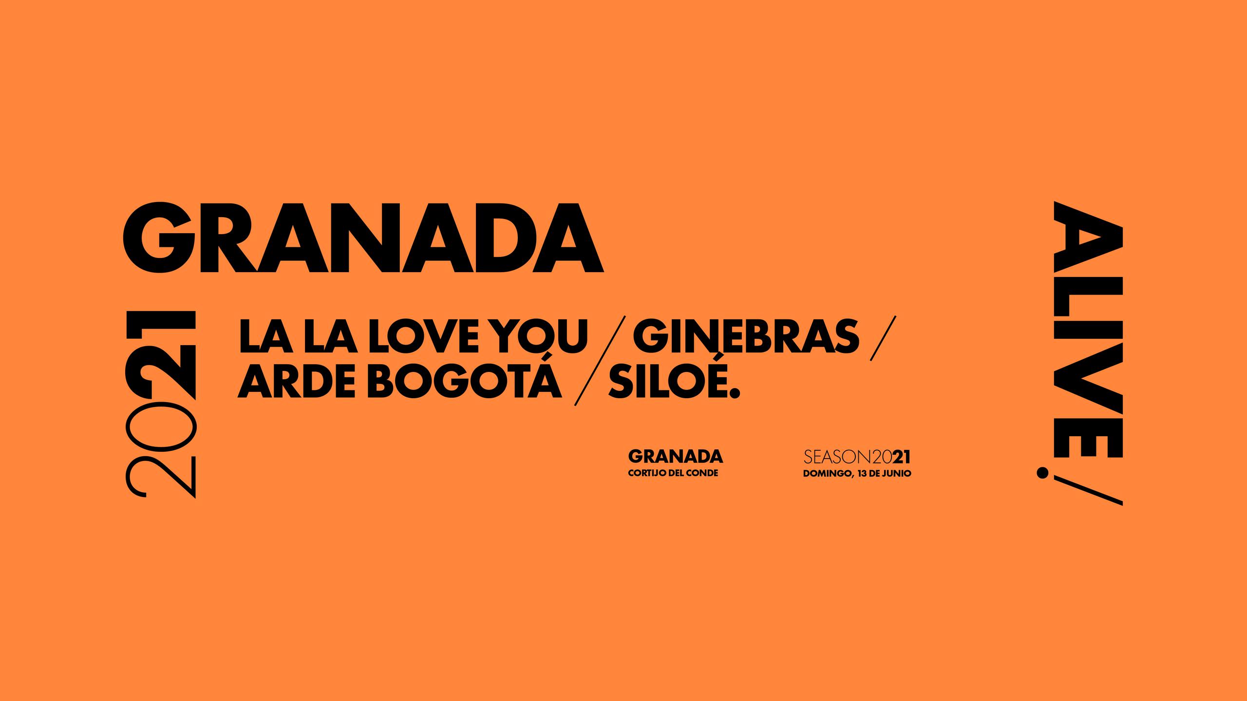 La La Love You Siloe Arde Bogota Ginebras Concert Tickets For Cortijo Del Conde Granada Sunday 13 June 21 Wegow Sweden