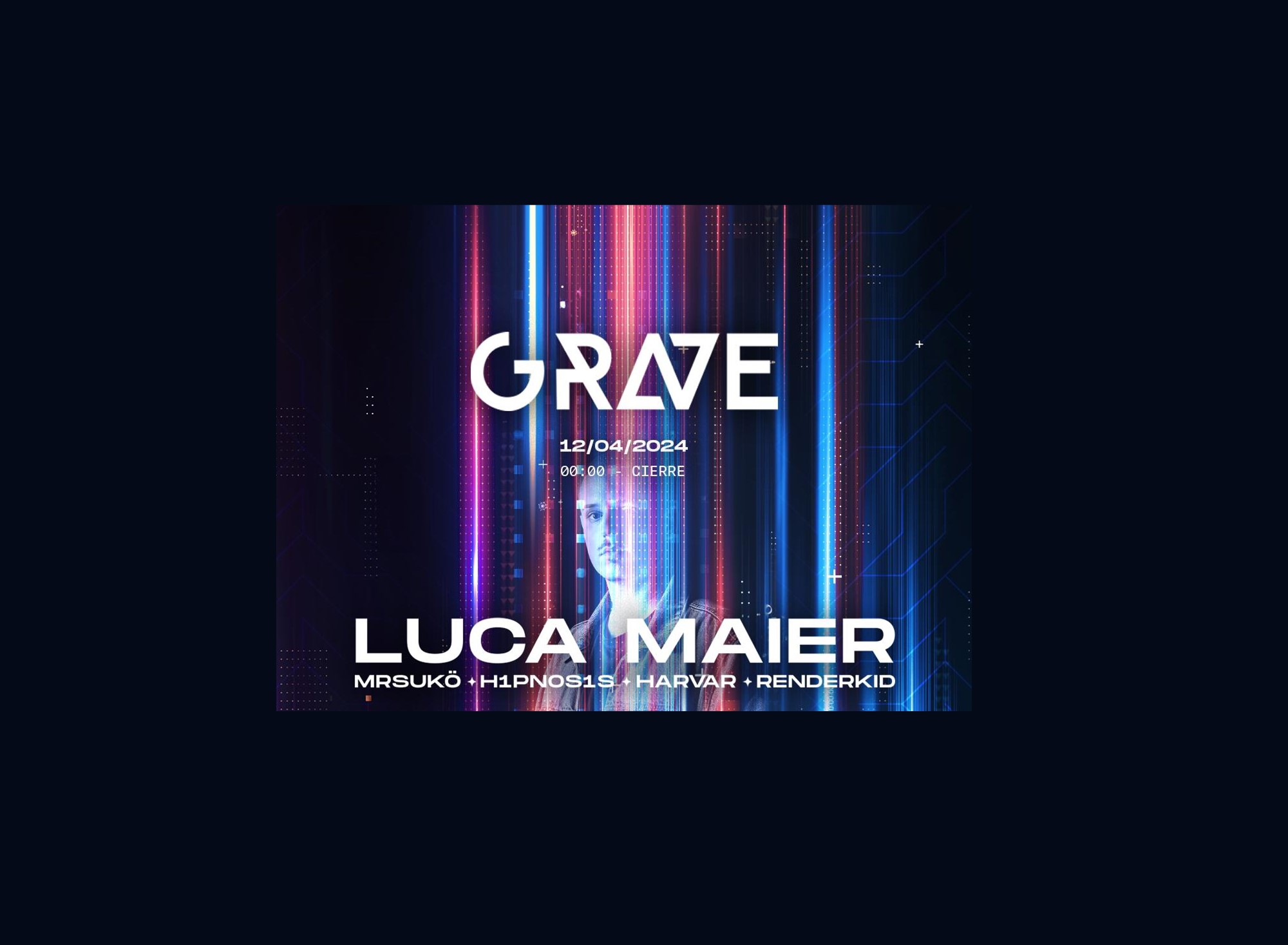 Fotografía promocional de GRAVE en Sala Óxido de Guadalajara