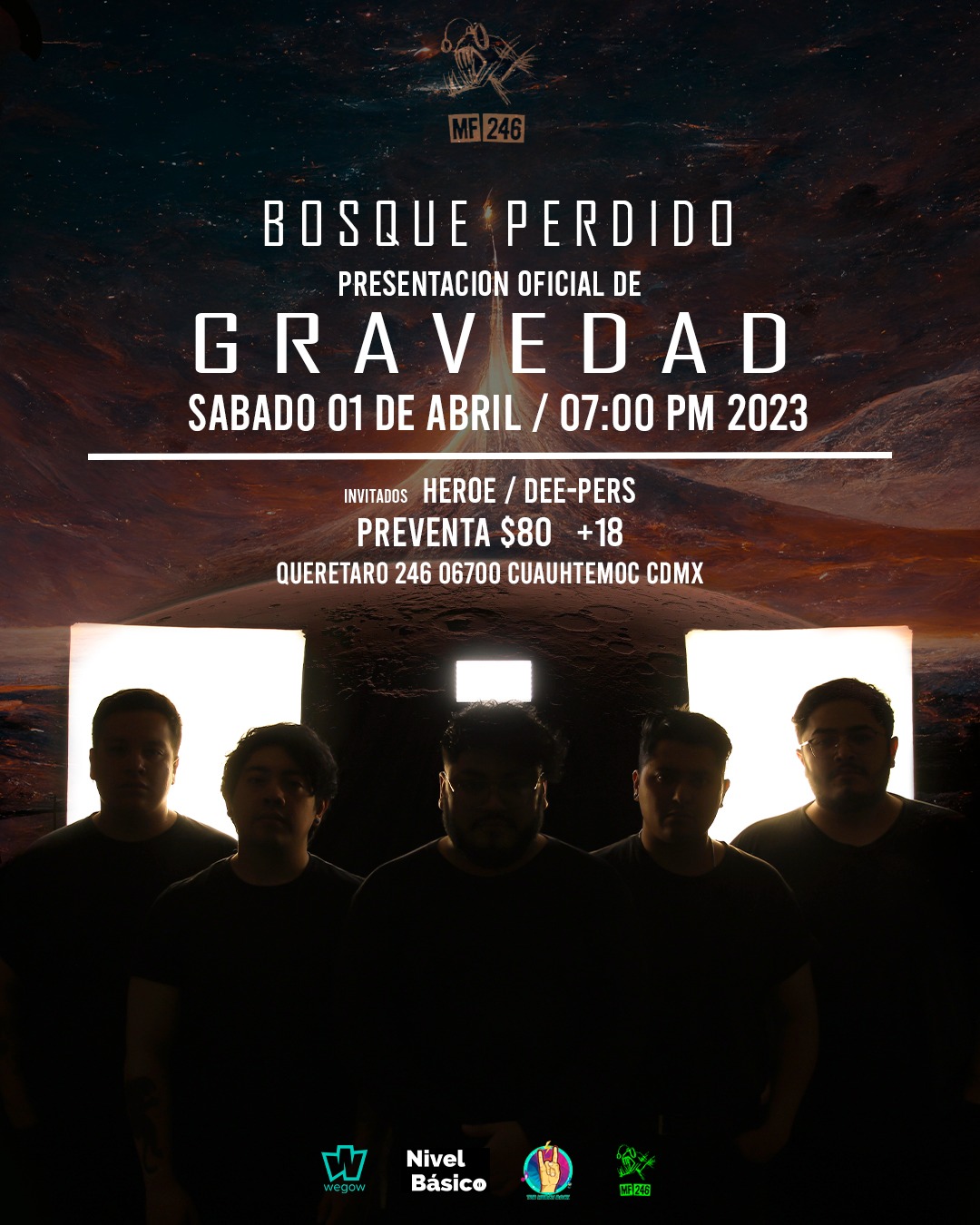 Fotografía promocional de Gravedad en Multiforo 246