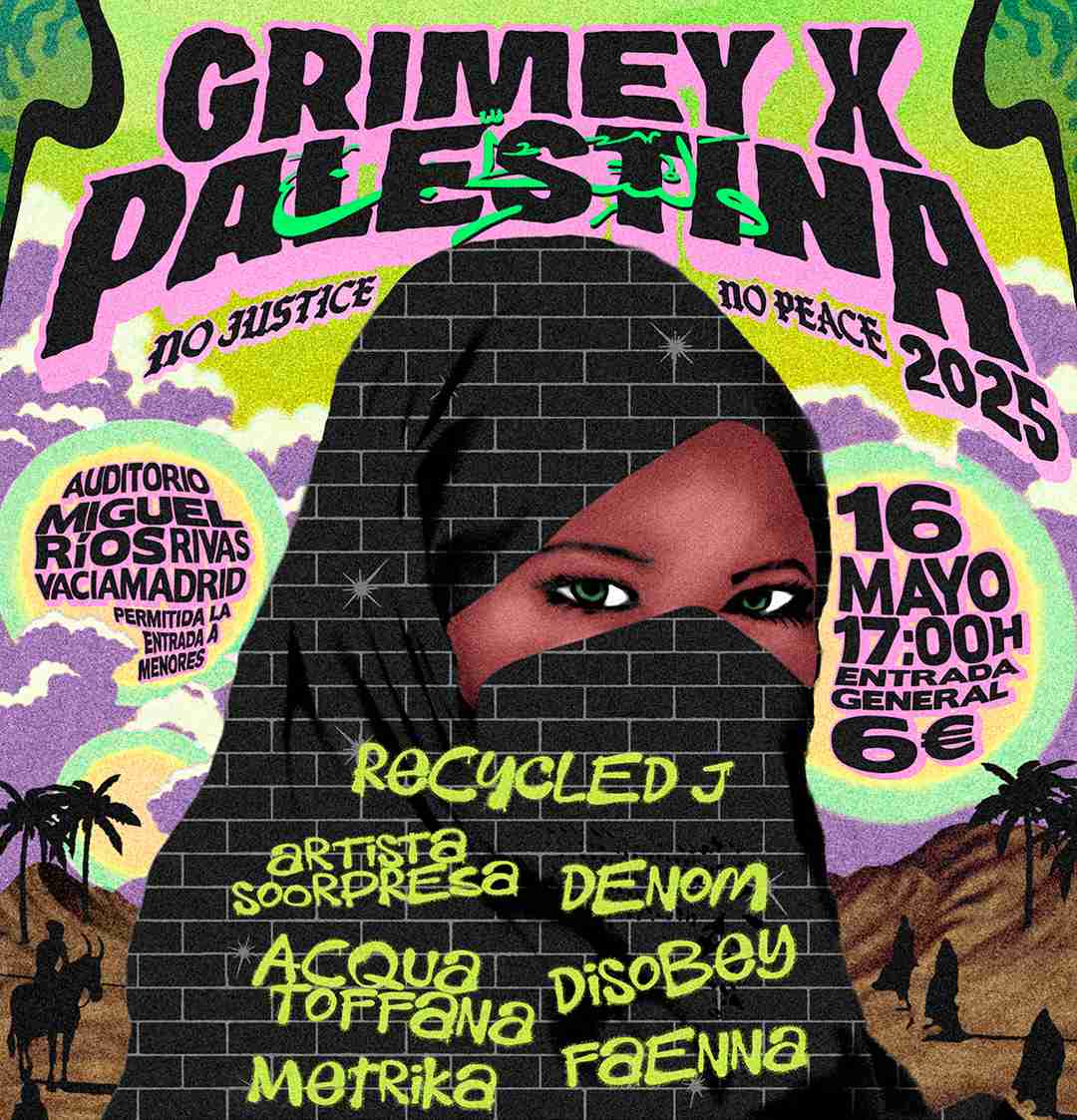 Fotografía promocional de Grimey x Palestina 2025