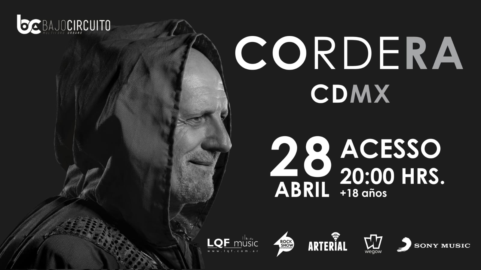 Fotografía promocional de Gustavo Cordera en CDMX