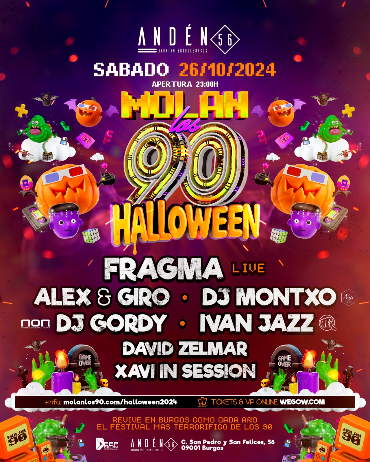 Fotografía promocional de Halloween 90’s Club Edition en Burgos
