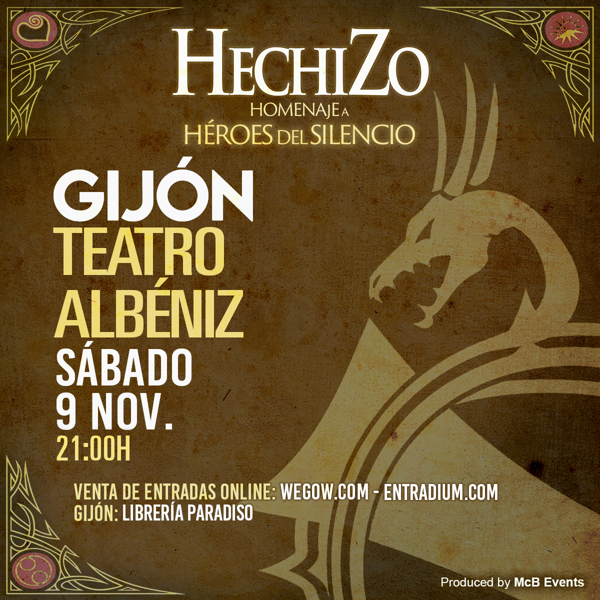 Fotografía promocional de HECHIZO "Homenaje a Héroes del Silencio" en GIJÓN