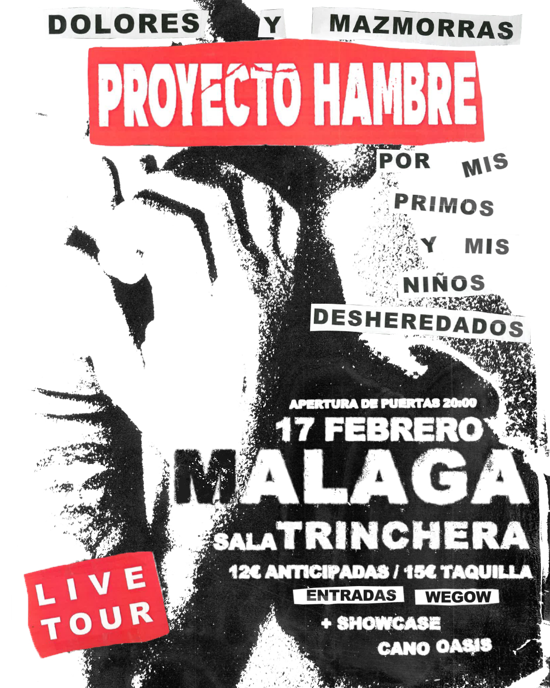 Fotografía promocional de HIDE TYSON x SOKEZ x TROZOS DE GROOVE // DOLORES Y MAZMORRAS // PROYECTO HAMBRE EN MÁLAGA