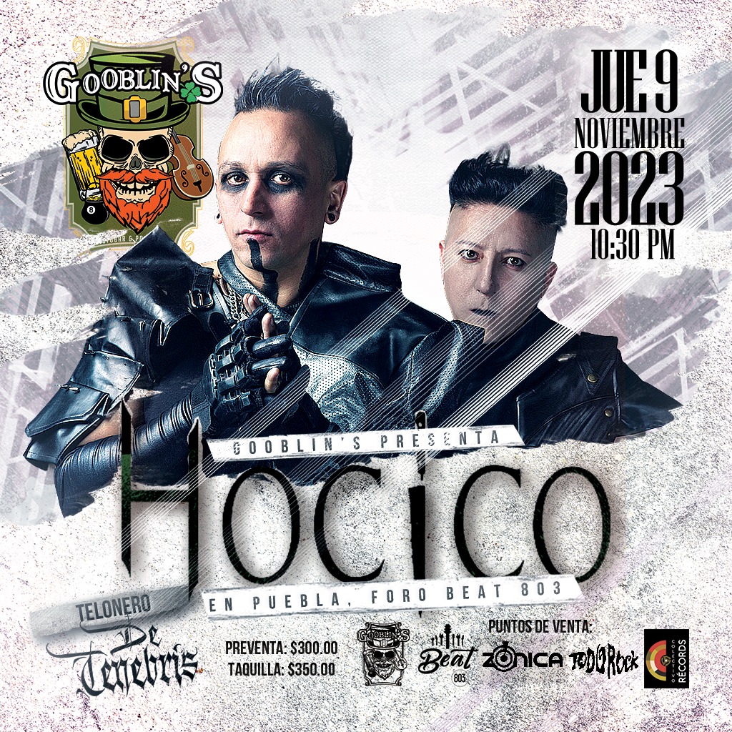 Fotografia promozionale di Hocico en Puebla.