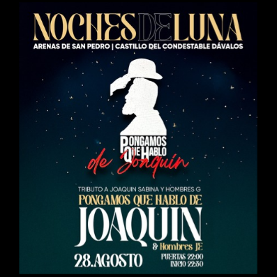 Fotografía promocional de Homenaje a Joaquín Sabina y Hombres G en Arenas de San Pedro