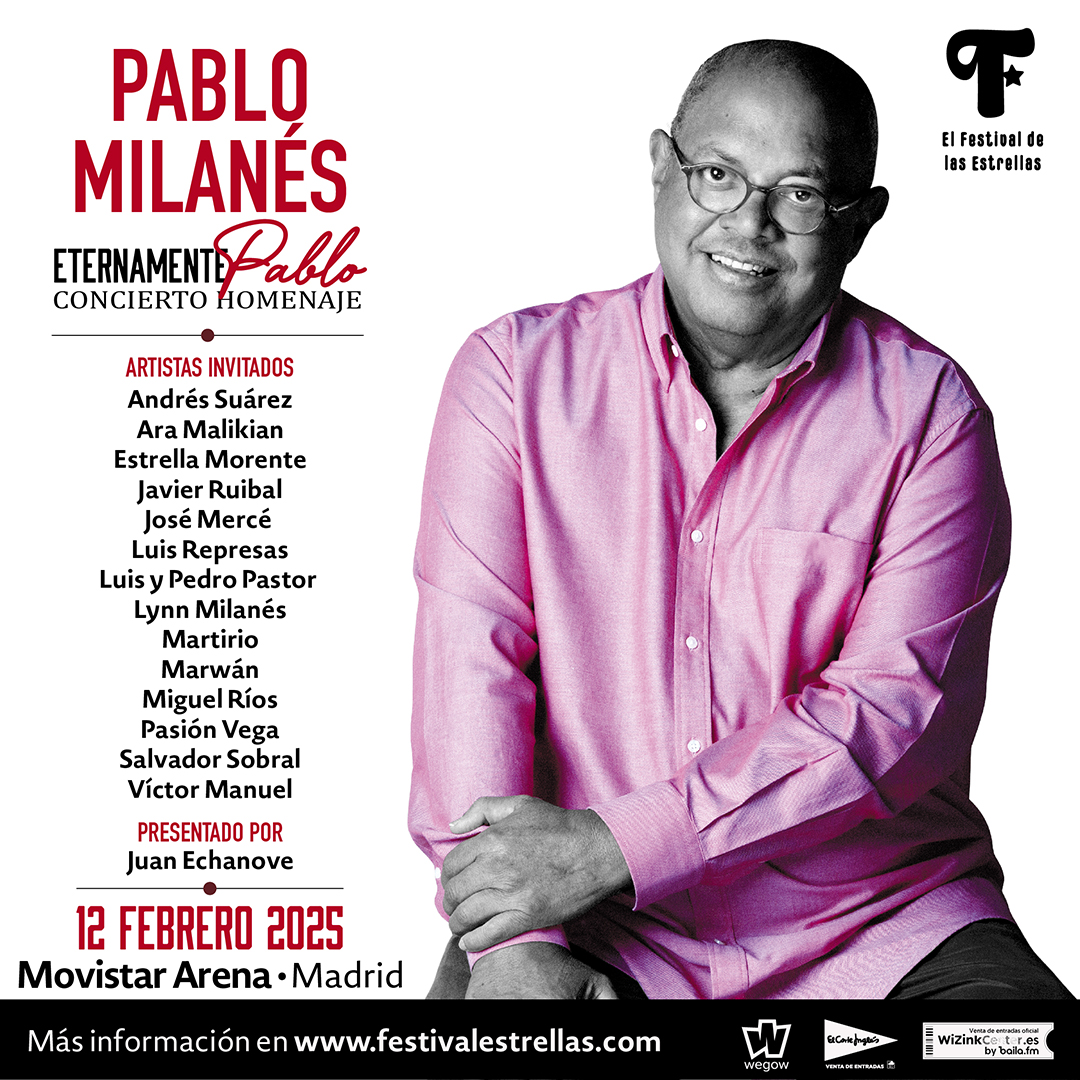 Fotografía promocional de Homenaje a Pablo Milanés en Madrid | "Eternamente Pablo"