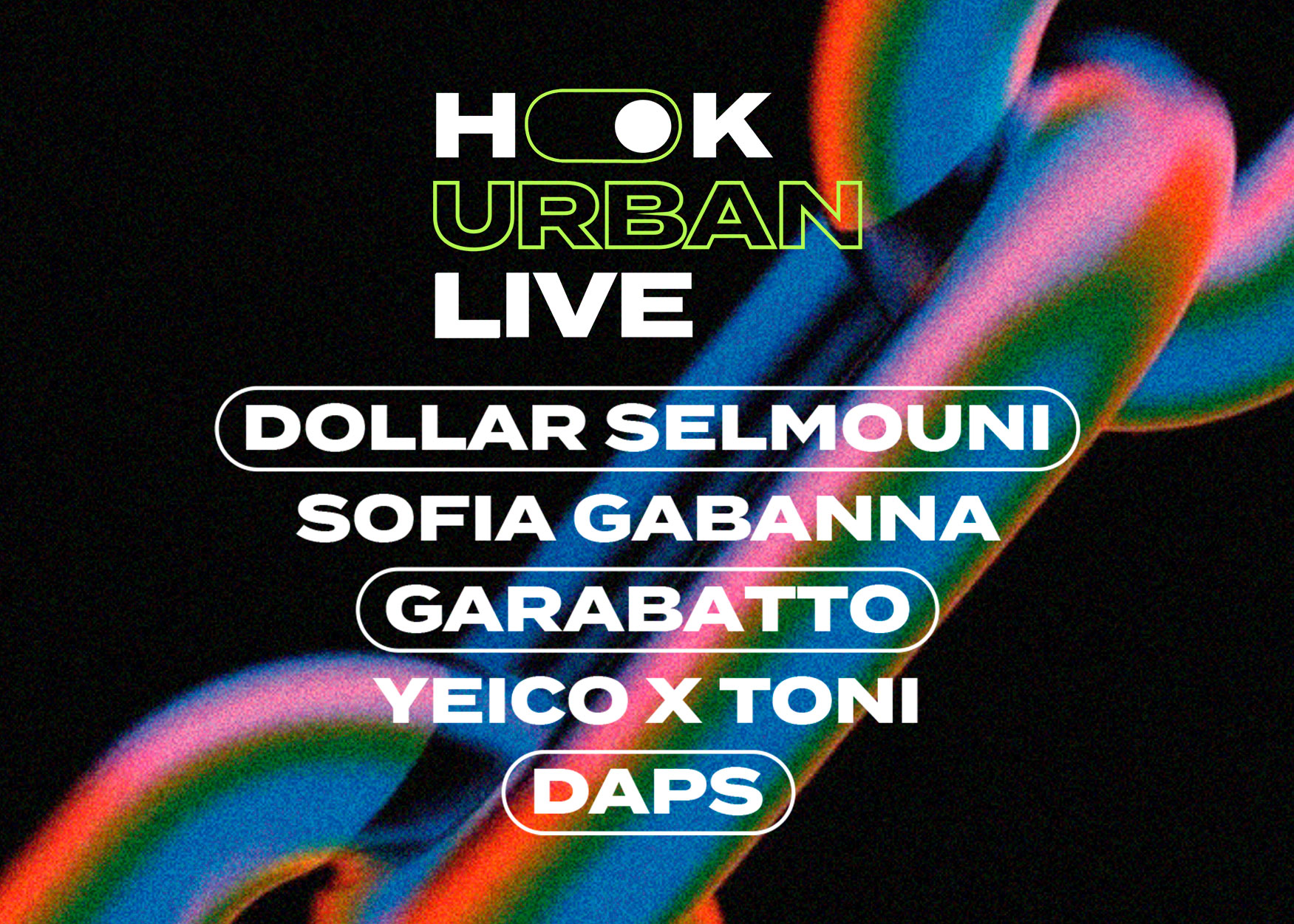 Fotografía promocional de HOOK URBAN LIVE en BARCELONA