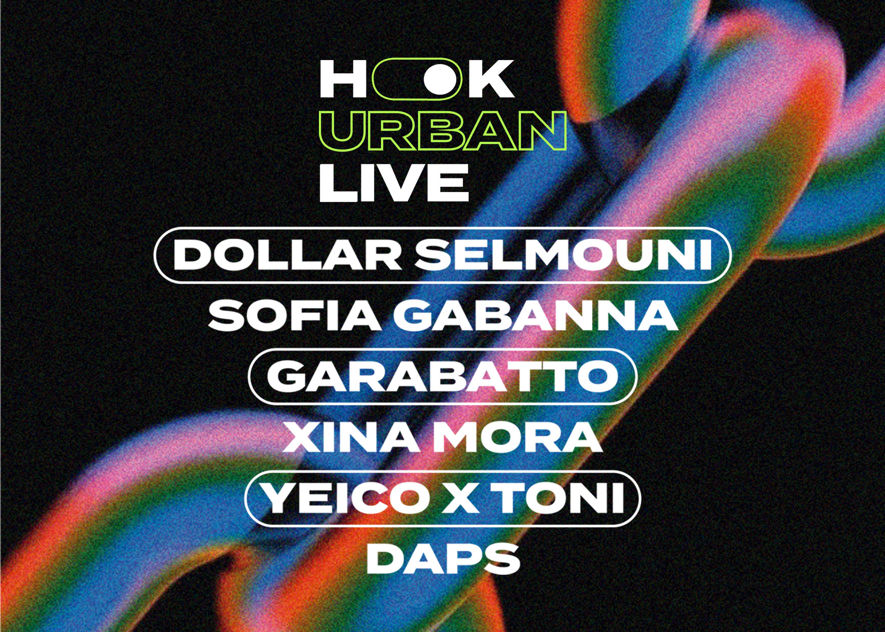 Fotografía promocional de HOOK URBAN LIVE en MÁLAGA