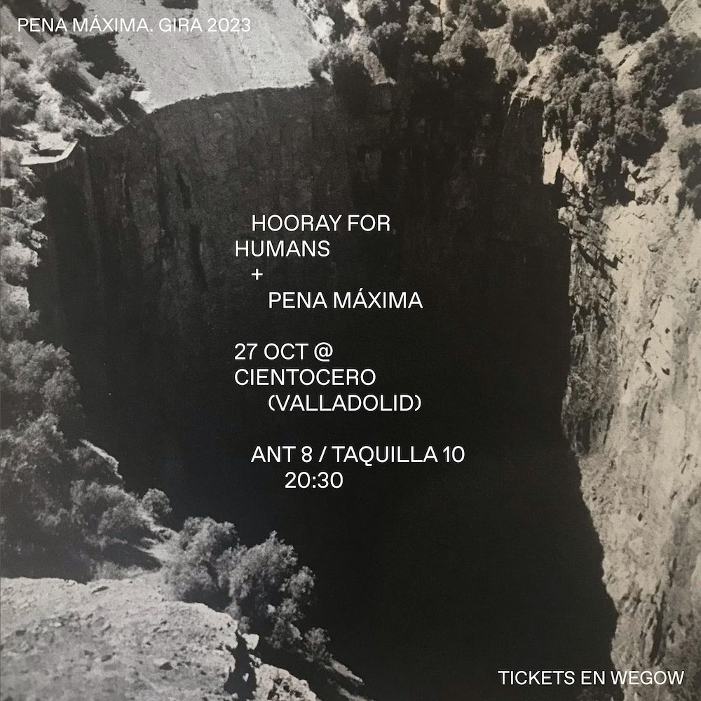 Fotografía promocional de Hooray for humans y Pena máxima en Cientocero, Valladolid