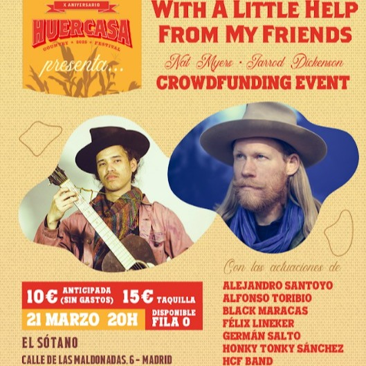 Fotografía promocional de Huercasa Country Festival presenta: With a Little Help Of My Friends.