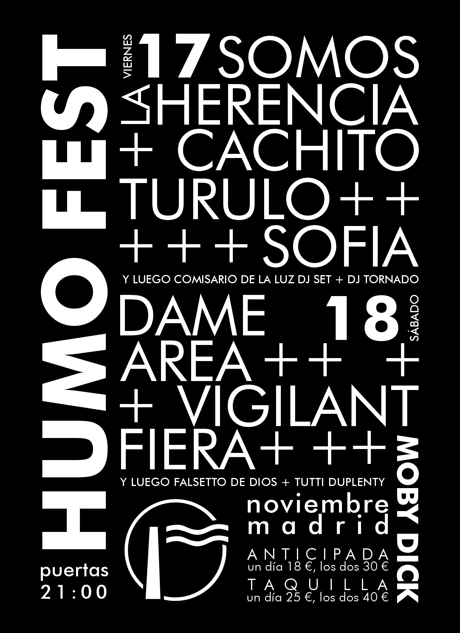 Fotografía promocional de Humo Fest Madrid @ Moby Dick