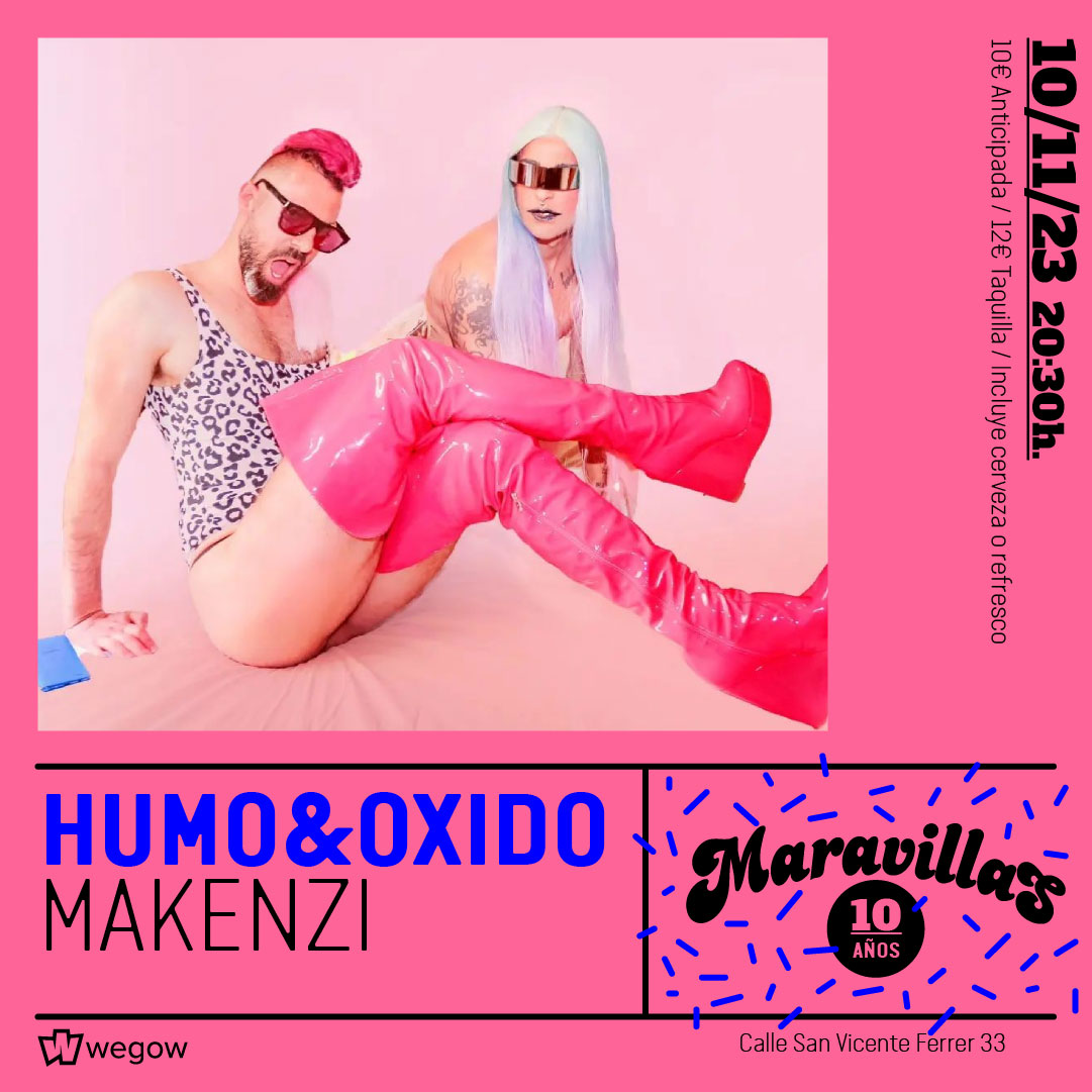 Fotografía promocional de Humo&Óxido + Makenzie en Maravillas Club