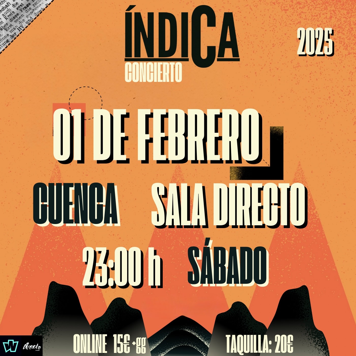 Fotografía promocional de ÍNDICA EN SALA DIRECTO (CUENCA)