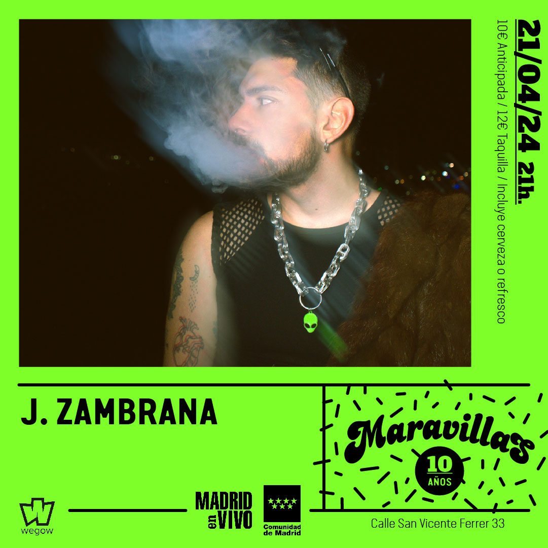 Fotografía promocional de CANCELADO: J. Zambrana en Maravillas Club
