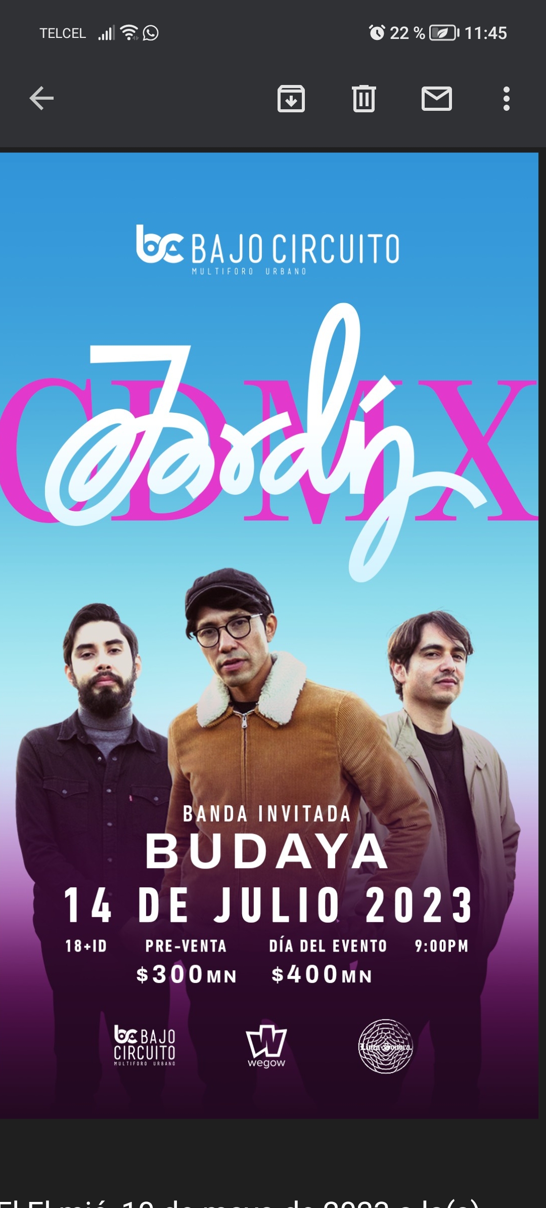 Fotografía promocional de Jardín + Budaya en Bajo Circuito