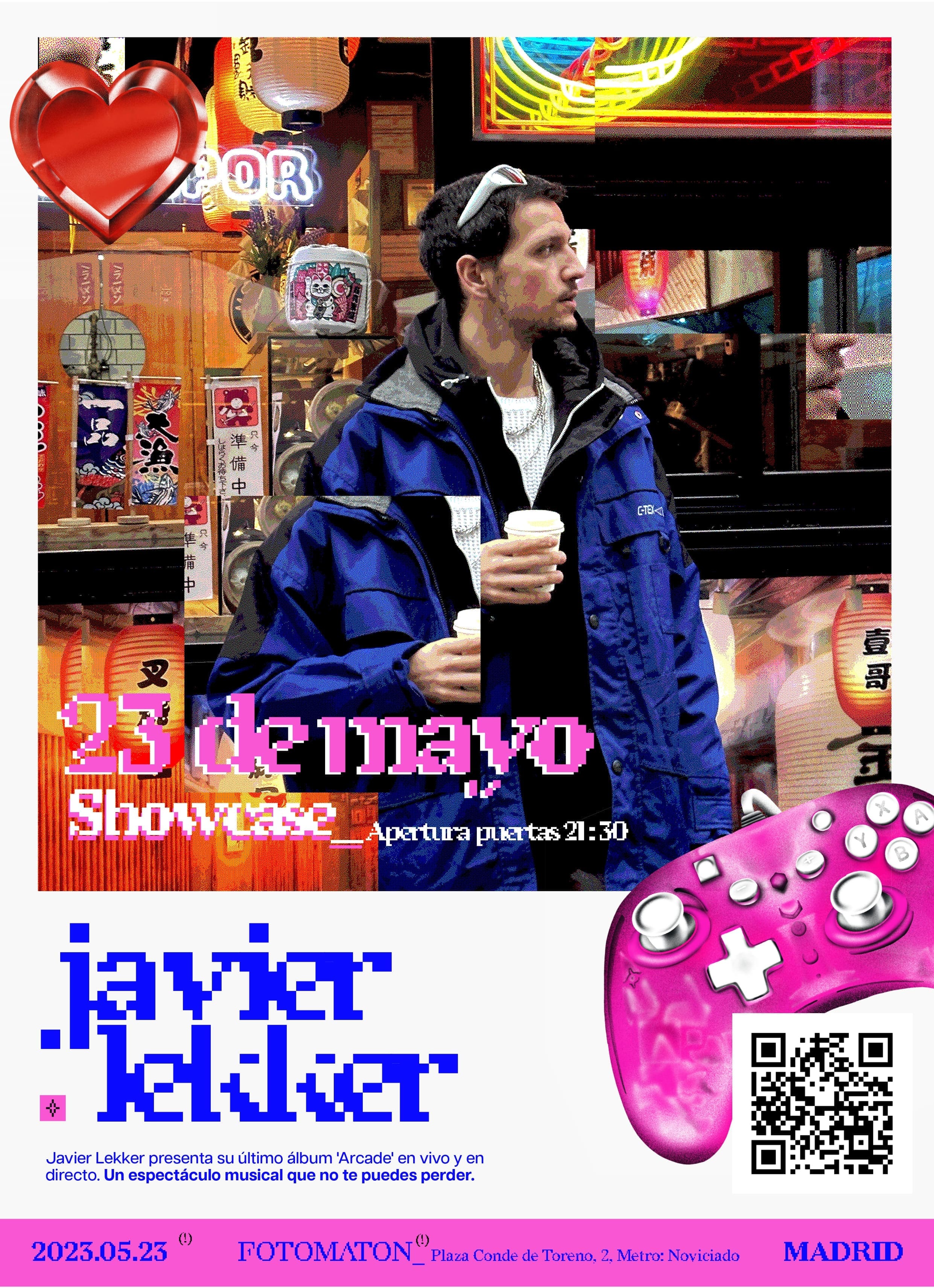 Fotografía promocional de Javier Lekker Showcase en Madrid