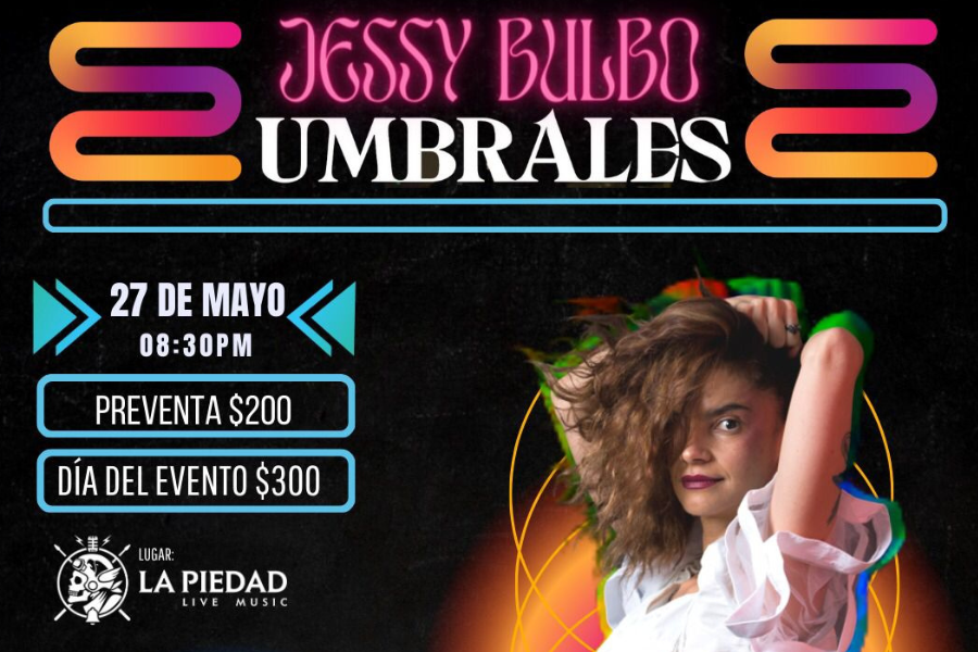 Fotografía promocional de Jessy Bulbo y Umbrales en la Piedad Live Music