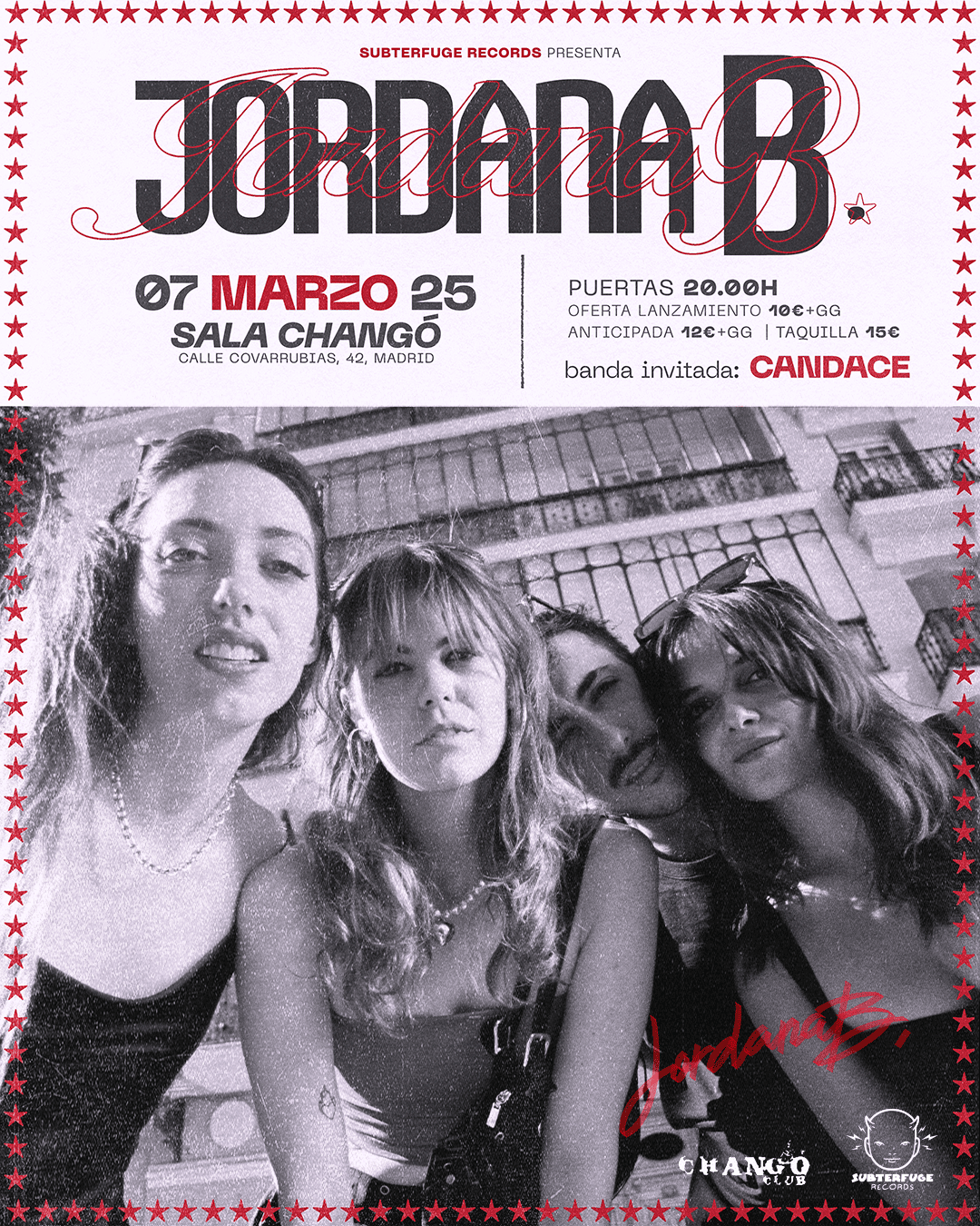Fotografía promocional de Jordana B en Madrid + CANDACE