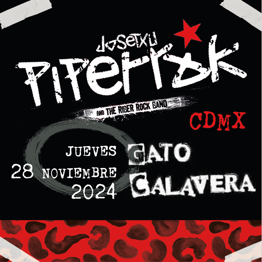 Fotografía promocional de Josetxu Piperrak en Ciudad de México (Sala Gato Calavera)