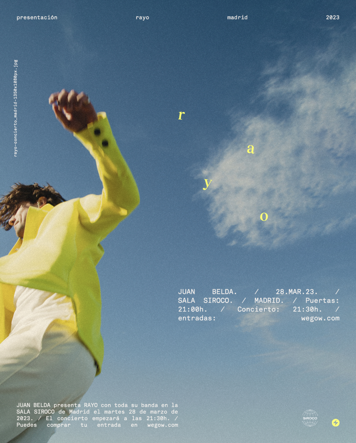 Fotografía promocional de Juan Belda presenta Rayo en Madrid