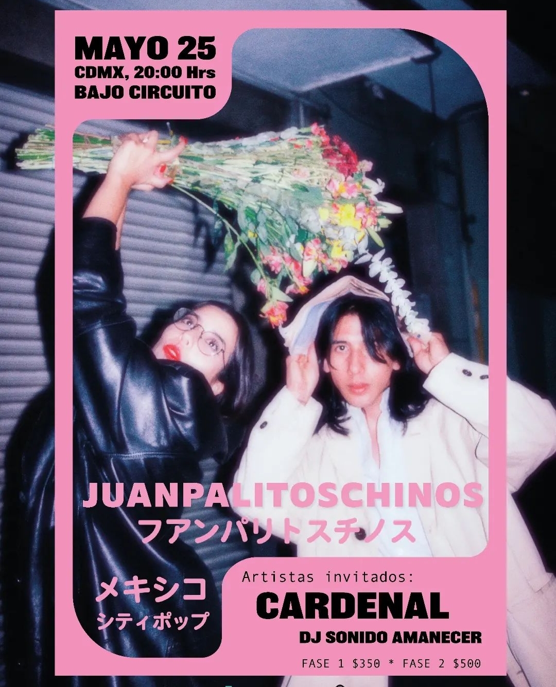 Fotografía promocional de Juan Palitos Chinos en Bajo Circuito