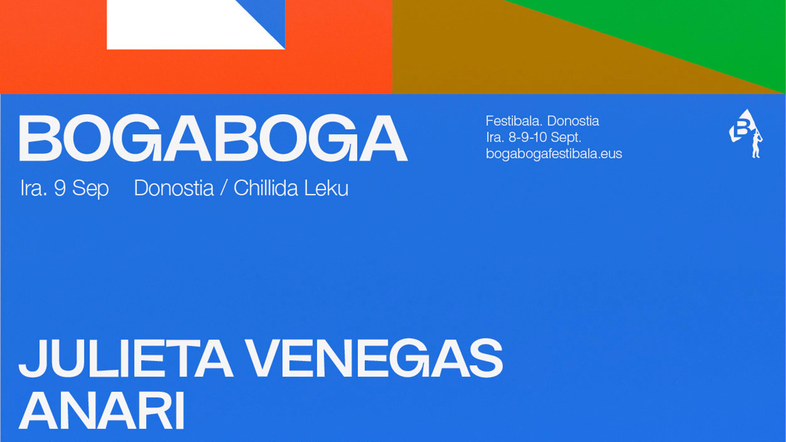 Fotografía promocional de Boga Boga Festibala - Chillida Leku - JULIETA VENEGAS + ANARI + VERDE PRATO
