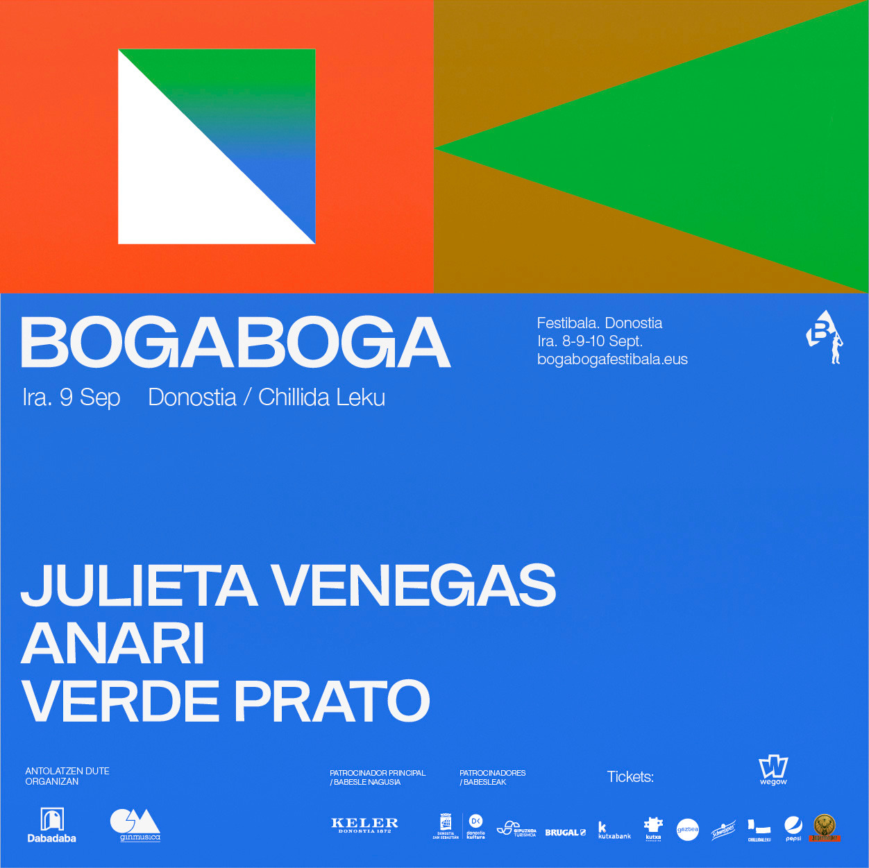 Fotografía promocional de Boga Boga Festibala - Chillida Leku - JULIETA VENEGAS + ANARI + VERDE PRATO